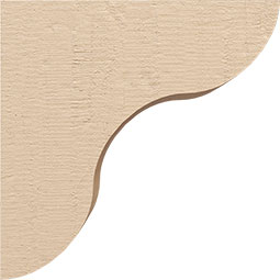 Ekena Millwork - CORUR055X12X12CARRCPR - Timberthane Faux Wood Corbel, Carmel Style, 5 1/2"W x 12"D x 12"H, Primed Tan