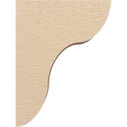 Ekena Millwork - CORUR055X12X16CARRCPR - Timberthane Faux Wood Corbel, Carmel Style, 5 1/2"W x 12"D x 16"H, Primed Tan