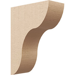 Ekena Millwork - CORUR055X12X16CARRCPR - Timberthane Faux Wood Corbel, Carmel Style, 5 1/2"W x 12"D x 16"H, Primed Tan