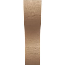 Ekena Millwork - CORUR055X12X20CARRCPR - Timberthane Faux Wood Corbel, Carmel Style, 5 1/2"W x 12"D x 20"H, Primed Tan