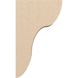 Ekena Millwork - CORUR055X12X20CARRCPR - Timberthane Faux Wood Corbel, Carmel Style, 5 1/2"W x 12"D x 20"H, Primed Tan