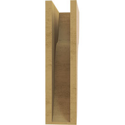 Ekena Millwork - CORUR055X12X20CARRCPR - Timberthane Faux Wood Corbel, Carmel Style, 5 1/2"W x 12"D x 20"H, Primed Tan
