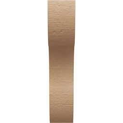 Ekena Millwork - CORUR055X12X24CARRCPR - Timberthane Faux Wood Corbel, Carmel Style, 5 1/2"W x 12"D x 24"H, Primed Tan