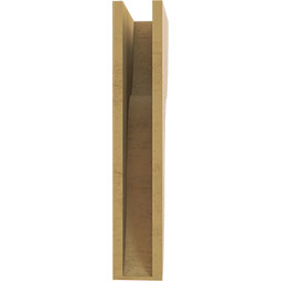 Ekena Millwork - CORUR055X12X28CARRCPR - Timberthane Faux Wood Corbel, Carmel Style, 5 1/2"W x 12"D x 28"H, Primed Tan