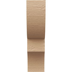 Ekena Millwork - CORUR035X06X14RIDRCPR - Timberthane Faux Wood Corbel, Ridgewood Style, 3 1/2"W x 6"D x 14"H, Primed Tan
