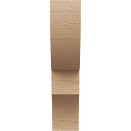 Ekena Millwork - CORUR035X08X16RIDRCPR - Timberthane Faux Wood Corbel, Ridgewood Style, 3 1/2"W x 8"D x 16"H, Primed Tan