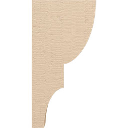 Ekena Millwork - CORUR035X08X16RIDRCPR - Timberthane Faux Wood Corbel, Ridgewood Style, 3 1/2"W x 8"D x 16"H, Primed Tan