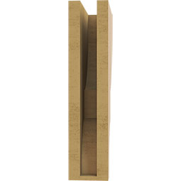 Ekena Millwork - CORUR035X08X16RIDRCPR - Timberthane Faux Wood Corbel, Ridgewood Style, 3 1/2"W x 8"D x 16"H, Primed Tan
