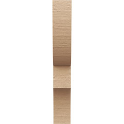 Ekena Millwork - CORUR035X08X24RIDRCPR - Timberthane Faux Wood Corbel, Ridgewood Style, 3 1/2"W x 8"D x 24"H, Primed Tan