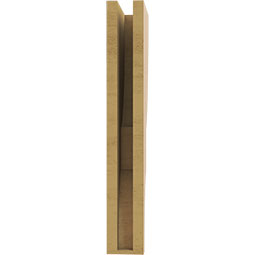 Ekena Millwork - CORUR035X08X24RIDRCPR - Timberthane Faux Wood Corbel, Ridgewood Style, 3 1/2"W x 8"D x 24"H, Primed Tan