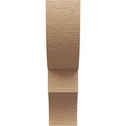 Ekena Millwork - CORUR035X10X14RIDRCPR - Timberthane Faux Wood Corbel, Ridgewood Style, 3 1/2"W x 10"D x 14"H, Primed Tan
