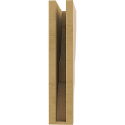 Ekena Millwork - CORUR035X10X18RIDRCPR - Timberthane Faux Wood Corbel, Ridgewood Style, 3 1/2"W x 10"D x 18"H, Primed Tan