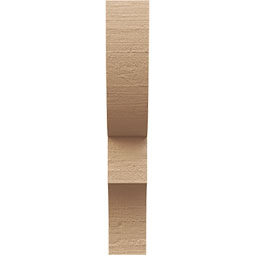 Ekena Millwork - CORUR035X10X22RIDRCPR - Timberthane Faux Wood Corbel, Ridgewood Style, 3 1/2"W x 10"D x 22"H, Primed Tan