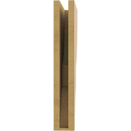 Ekena Millwork - CORUR035X10X22RIDRCPR - Timberthane Faux Wood Corbel, Ridgewood Style, 3 1/2"W x 10"D x 22"H, Primed Tan