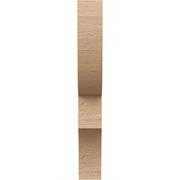 Ekena Millwork - CORUR035X10X26RIDRCPR - Timberthane Faux Wood Corbel, Ridgewood Style, 3 1/2"W x 10"D x 26"H, Primed Tan
