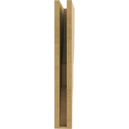 Ekena Millwork - CORUR035X10X26RIDRCPR - Timberthane Faux Wood Corbel, Ridgewood Style, 3 1/2"W x 10"D x 26"H, Primed Tan
