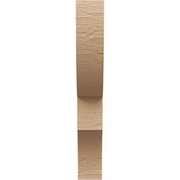 Ekena Millwork - CORUR035X12X24RIDRCPR - Timberthane Faux Wood Corbel, Ridgewood Style, 3 1/2"W x 12"D x 24"H, Primed Tan