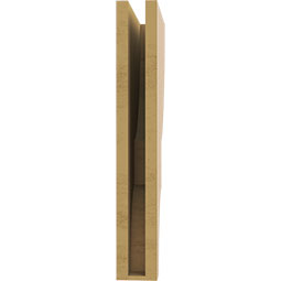 Ekena Millwork - CORUR035X12X24RIDRCPR - Timberthane Faux Wood Corbel, Ridgewood Style, 3 1/2"W x 12"D x 24"H, Primed Tan