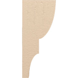 Ekena Millwork - CORUR035X12X28RIDRCPR - Timberthane Faux Wood Corbel, Ridgewood Style, 3 1/2"W x 12"D x 28"H, Primed Tan