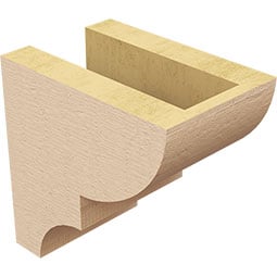 Ekena Millwork - CORURRID - Timberthane Faux Wood Corbel, Ridgewood Style