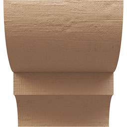 Ekena Millwork - CORUR055X06X06RIDRCPR - Timberthane Faux Wood Corbel, Ridgewood Style, 5 1/2"W x 6"D x 6"H, Primed Tan