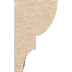 Ekena Millwork - CORUR055X06X10RIDRCPR - Timberthane Faux Wood Corbel, Ridgewood Style, 5 1/2"W x 6"D x 10"H, Primed Tan