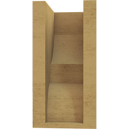 Ekena Millwork - CORUR055X06X10RIDRCPR - Timberthane Faux Wood Corbel, Ridgewood Style, 5 1/2"W x 6"D x 10"H, Primed Tan