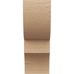 Ekena Millwork - CORUR055X06X14RIDRCPR - Timberthane Faux Wood Corbel, Ridgewood Style, 5 1/2"W x 6"D x 14"H, Primed Tan