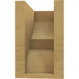 Ekena Millwork - CORUR055X08X08RIDRCPR - Timberthane Faux Wood Corbel, Ridgewood Style, 5 1/2"W x 8"D x 8"H, Primed Tan