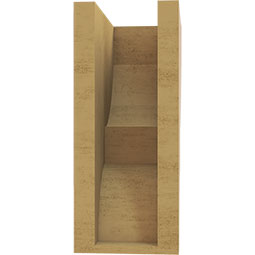 Ekena Millwork - CORUR055X08X12RIDRCPR - Timberthane Faux Wood Corbel, Ridgewood Style, 5 1/2"W x 8"D x 12"H, Primed Tan