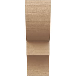 Ekena Millwork - CORUR055X08X16RIDRCPR - Timberthane Faux Wood Corbel, Ridgewood Style, 5 1/2"W x 8"D x 16"H, Primed Tan