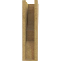 Ekena Millwork - CORUR055X08X20RIDRCPR - Timberthane Faux Wood Corbel, Ridgewood Style, 5 1/2"W x 8"D x 20"H, Primed Tan