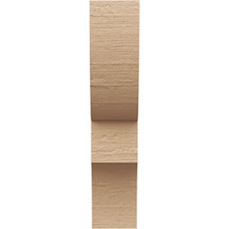 Ekena Millwork - CORUR055X08X24RIDRCPR - Timberthane Faux Wood Corbel, Ridgewood Style, 5 1/2"W x 8"D x 24"H, Primed Tan