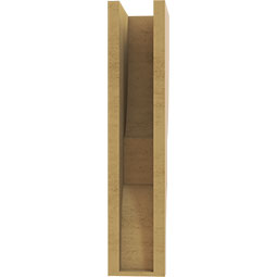 Ekena Millwork - CORUR055X08X24RIDRCPR - Timberthane Faux Wood Corbel, Ridgewood Style, 5 1/2"W x 8"D x 24"H, Primed Tan