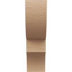 Ekena Millwork - CORUR055X10X18RIDRCPR - Timberthane Faux Wood Corbel, Ridgewood Style, 5 1/2"W x 10"D x 18"H, Primed Tan