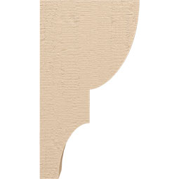 Ekena Millwork - CORUR055X10X18RIDRCPR - Timberthane Faux Wood Corbel, Ridgewood Style, 5 1/2"W x 10"D x 18"H, Primed Tan