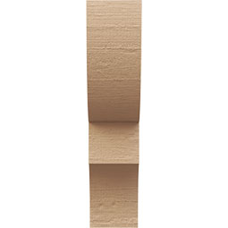Ekena Millwork - CORUR055X10X22RIDRCPR - Timberthane Faux Wood Corbel, Ridgewood Style, 5 1/2"W x 10"D x 22"H, Primed Tan