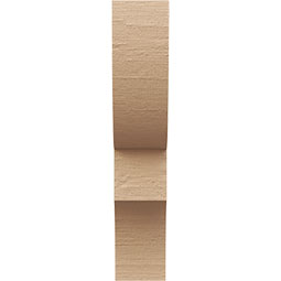 Ekena Millwork - CORUR055X10X26RIDRCPR - Timberthane Faux Wood Corbel, Ridgewood Style, 5 1/2"W x 10"D x 26"H, Primed Tan
