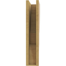 Ekena Millwork - CORUR055X10X26RIDRCPR - Timberthane Faux Wood Corbel, Ridgewood Style, 5 1/2"W x 10"D x 26"H, Primed Tan
