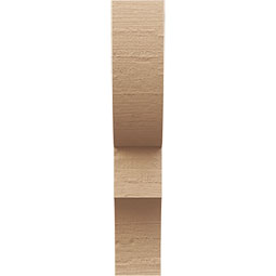 Ekena Millwork - CORUR055X12X28RIDRCPR - Timberthane Faux Wood Corbel, Ridgewood Style, 5 1/2"W x 12"D x 28"H, Primed Tan