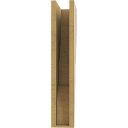 Ekena Millwork - CORUR055X12X28RIDRCPR - Timberthane Faux Wood Corbel, Ridgewood Style, 5 1/2"W x 12"D x 28"H, Primed Tan