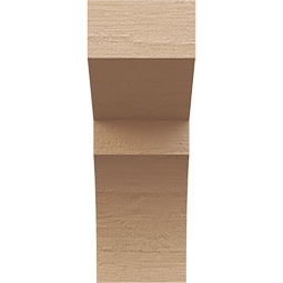 Ekena Millwork - CORUR035X06X10MONRCPR - Timberthane Faux Wood Corbel, Monterey Style, 3 1/2"W x 6"D x 10"H, Primed Tan