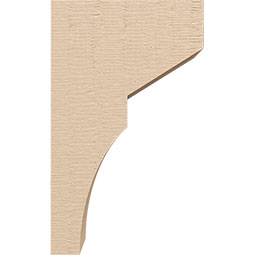 Ekena Millwork - CORUR035X06X10MONRCPR - Timberthane Faux Wood Corbel, Monterey Style, 3 1/2"W x 6"D x 10"H, Primed Tan