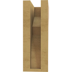 Ekena Millwork - CORUR035X06X10MONRCPR - Timberthane Faux Wood Corbel, Monterey Style, 3 1/2"W x 6"D x 10"H, Primed Tan