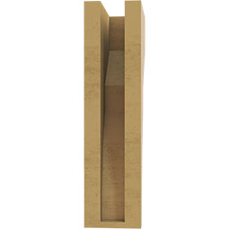 Ekena Millwork - CORUR035X06X14MONRCPR - Timberthane Faux Wood Corbel, Monterey Style, 3 1/2"W x 6"D x 14"H, Primed Tan