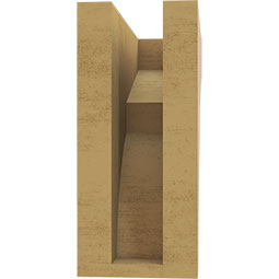 Ekena Millwork - CORUR035X08X08MONRCPR - Timberthane Faux Wood Corbel, Monterey Style, 3 1/2"W x 8"D x 8"H, Primed Tan