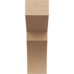 Ekena Millwork - CORUR035X08X12MONRCPR - Timberthane Faux Wood Corbel, Monterey Style, 3 1/2"W x 8"D x 12"H, Primed Tan