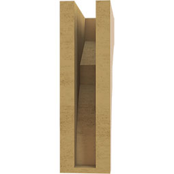 Ekena Millwork - CORUR035X08X12MONRCPR - Timberthane Faux Wood Corbel, Monterey Style, 3 1/2"W x 8"D x 12"H, Primed Tan