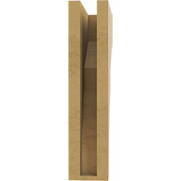 Ekena Millwork - CORUR035X08X16MONRCPR - Timberthane Faux Wood Corbel, Monterey Style, 3 1/2"W x 8"D x 16"H, Primed Tan