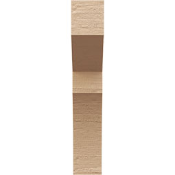 Ekena Millwork - CORUR035X08X20MONRCPR - Timberthane Faux Wood Corbel, Monterey Style, 3 1/2"W x 8"D x 20"H, Primed Tan